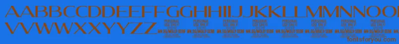 MollySerifE Me PERSONAL Font – Brown Fonts on Blue Background