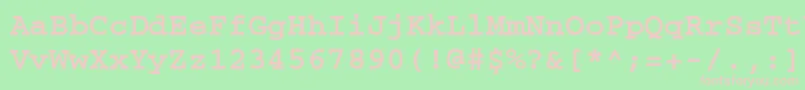 CourierdoscttBold Font – Pink Fonts on Green Background