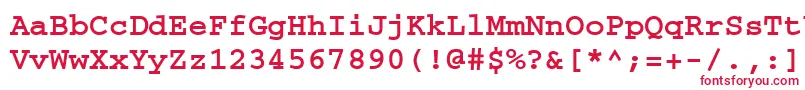 CourierdoscttBold Font – Red Fonts