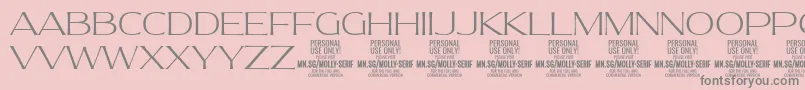 fuente MollySerifE Th PERSONAL – Fuentes Grises Sobre Fondo Rosa