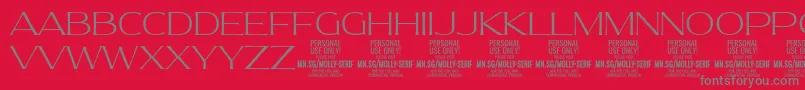 fuente MollySerifE Th PERSONAL – Fuentes Grises Sobre Fondo Rojo
