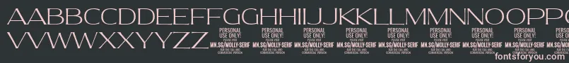 MollySerifE Th PERSONAL Font – Pink Fonts on Black Background