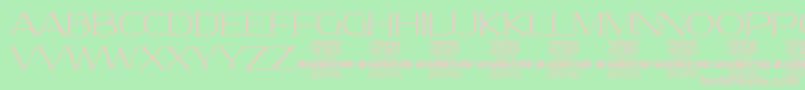 MollySerifE Th PERSONAL Font – Pink Fonts on Green Background