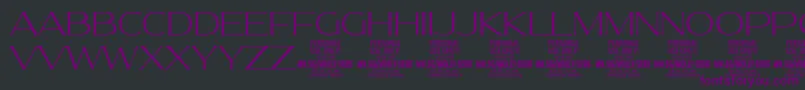 MollySerifE Th PERSONAL Font – Purple Fonts on Black Background