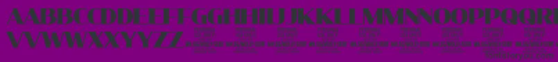 MollySerifN Bl PERSONAL-fontti – mustat fontit violetilla taustalla