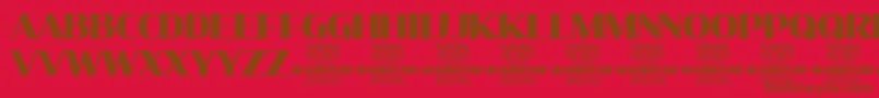 MollySerifN Bl PERSONAL Font – Brown Fonts on Red Background