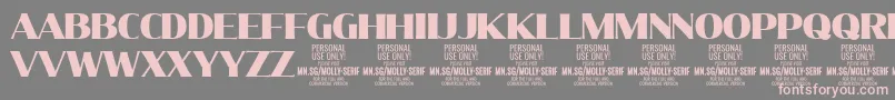 Шрифт MollySerifN Bl PERSONAL – розовые шрифты на сером фоне