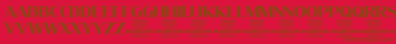 Police MollySerifN Bo PERSONAL – polices brunes sur fond rouge