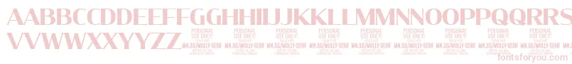 MollySerifN Bo PERSONAL Font – Pink Fonts on White Background