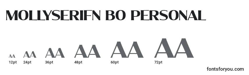 MollySerifN Bo PERSONAL Font Sizes