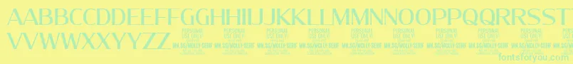fuente MollySerifN Me PERSONAL – Fuentes Verdes Sobre Fondo Amarillo