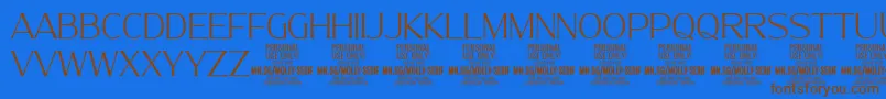 MollySerifN Th PERSONAL Font – Brown Fonts on Blue Background