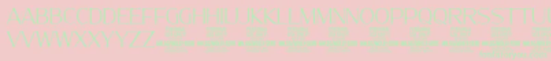 MollySerifN Th PERSONAL Font – Green Fonts on Pink Background