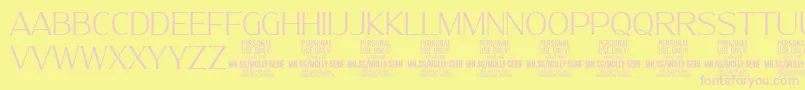 fuente MollySerifN Th PERSONAL – Fuentes Rosadas Sobre Fondo Amarillo