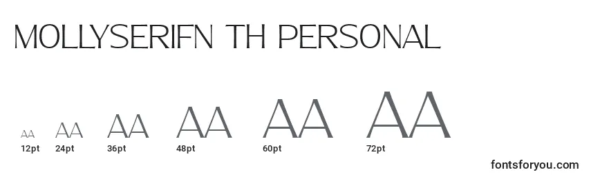 MollySerifN Th PERSONAL Font Sizes