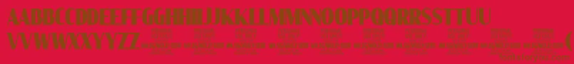 フォントMollySerifXC Bl PERSONAL – 赤い背景に茶色の文字