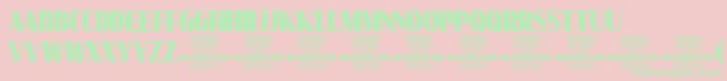 MollySerifXC Bl PERSONAL Font – Green Fonts on Pink Background