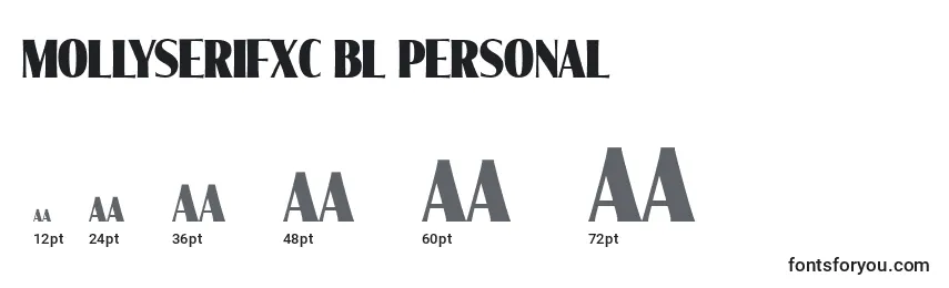 MollySerifXC Bl PERSONAL Font Sizes
