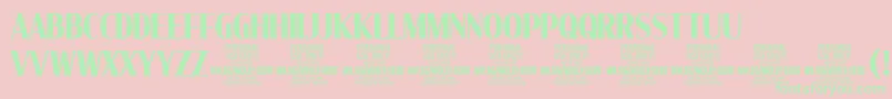 MollySerifXC Bo PERSONAL Font – Green Fonts on Pink Background