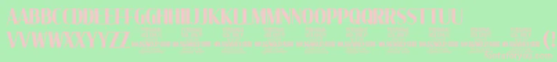 MollySerifXC Bo PERSONAL Font – Pink Fonts on Green Background