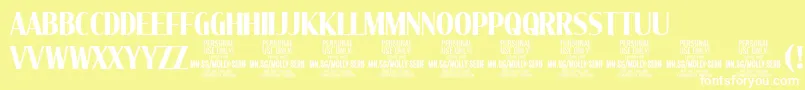 MollySerifXC Bo PERSONAL Font – White Fonts on Yellow Background