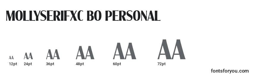 MollySerifXC Bo PERSONAL Font Sizes