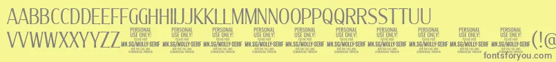 fuente MollySerifXC Li PERSONAL – Fuentes Grises Sobre Fondo Amarillo