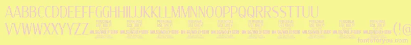 MollySerifXC Li PERSONAL Font – Pink Fonts on Yellow Background