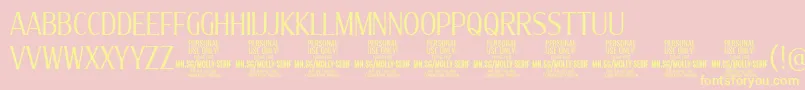 MollySerifXC Li PERSONAL Font – Yellow Fonts on Pink Background