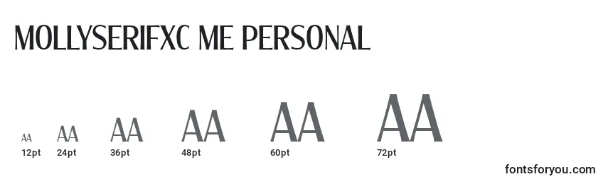 MollySerifXC Me PERSONAL Font Sizes