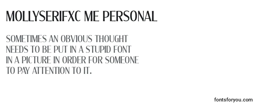 MollySerifXC Me PERSONAL Font