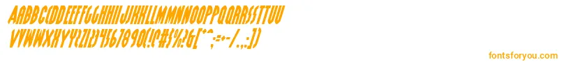 GrendelsMotherItalic-fontti – oranssit fontit valkoisella taustalla