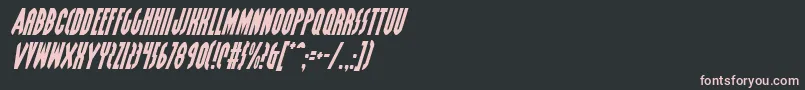 Шрифт GrendelsMotherItalic – розовые шрифты на чёрном фоне