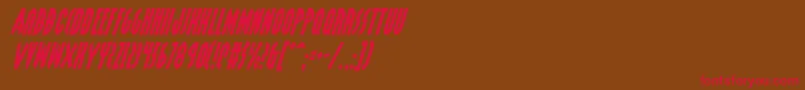 Шрифт GrendelsMotherItalic – красные шрифты на коричневом фоне