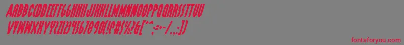 GrendelsMotherItalic Font – Red Fonts on Gray Background