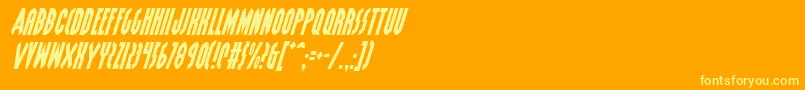 GrendelsMotherItalic Font – Yellow Fonts on Orange Background