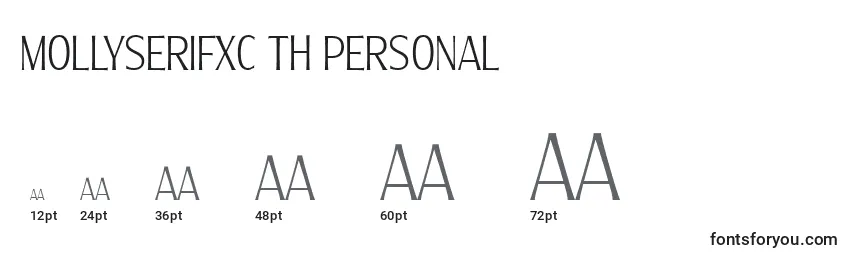 MollySerifXC Th PERSONAL Font Sizes