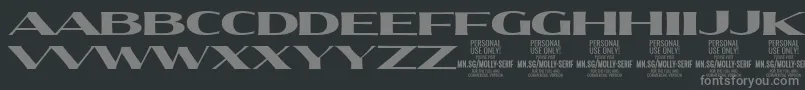 MollySerifXE Bl PERSONAL Font – Gray Fonts on Black Background