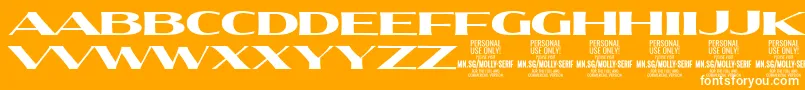 MollySerifXE Bl PERSONAL Font – White Fonts on Orange Background