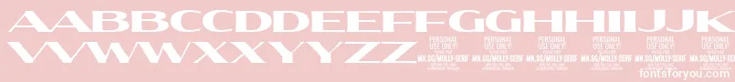 MollySerifXE Bl PERSONAL Font – White Fonts on Pink Background