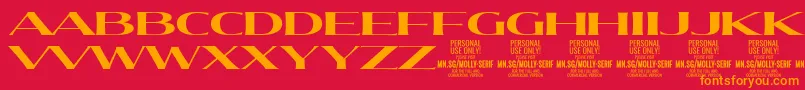fuente MollySerifXE Bo PERSONAL – Fuentes Naranjas Sobre Fondo Rojo