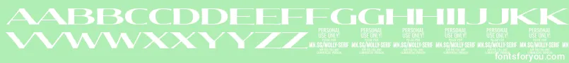 fuente MollySerifXE Bo PERSONAL – Fuentes Blancas Sobre Fondo Verde