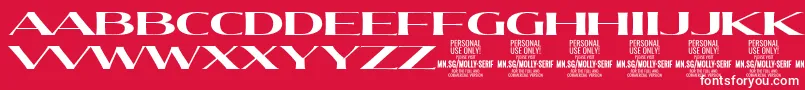 Police MollySerifXE Bo PERSONAL – polices blanches sur fond rouge