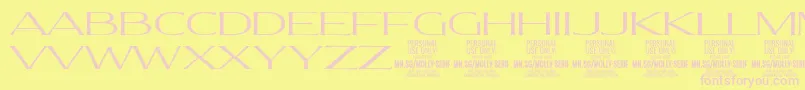 MollySerifXE Li PERSONAL Font – Pink Fonts on Yellow Background
