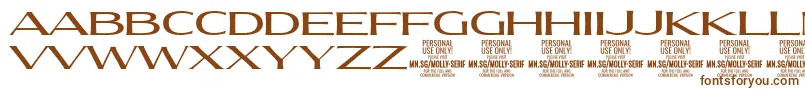 Czcionka MollySerifXE Me PERSONAL – brązowe czcionki na białym tle