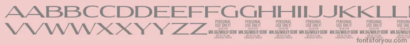 MollySerifXE Me PERSONAL Font – Gray Fonts on Pink Background