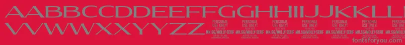 MollySerifXE Me PERSONAL Font – Gray Fonts on Red Background