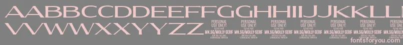 MollySerifXE Me PERSONAL Font – Pink Fonts on Gray Background