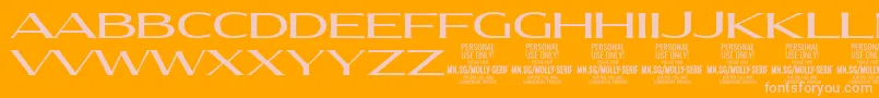 MollySerifXE Me PERSONAL Font – Pink Fonts on Orange Background