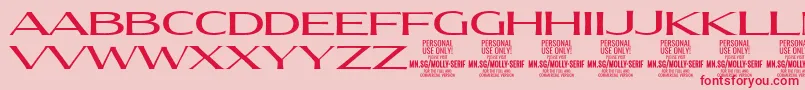 MollySerifXE Me PERSONAL Font – Red Fonts on Pink Background